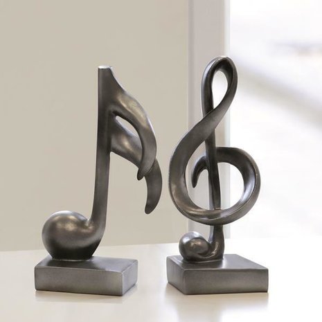 Design sculptuur muziek 18cm hoog