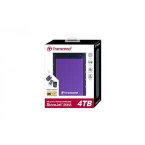 Transcend TS2TSJ25H3P StoreJet 25H3 Purple Portable HDD, 2TB, External, USB3.1 Gen1, 5Gbps