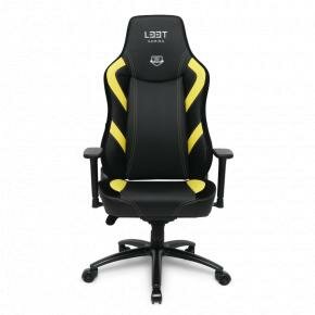 L33T Gaming 160442 E-Sport Pro Excellence (L) (PU) Black - Yellow decor, PU leather, Gas-lift