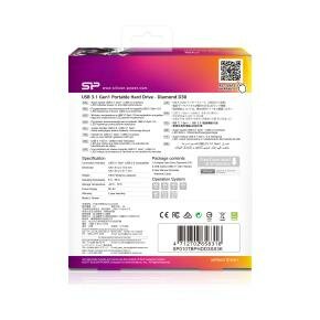 Silicon Power SP010TBPHDD3SS3K Diamond D30 portable HDD, 1 TB, 2.5