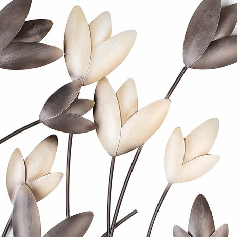 Wanddecoratie metaal 'Tulpen' set van 2