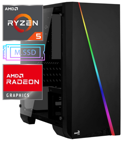 IXPC MediaPC AMD Ryzen 5 5500 - 16GB - 500GB M.2 SSD Radeon RX6400