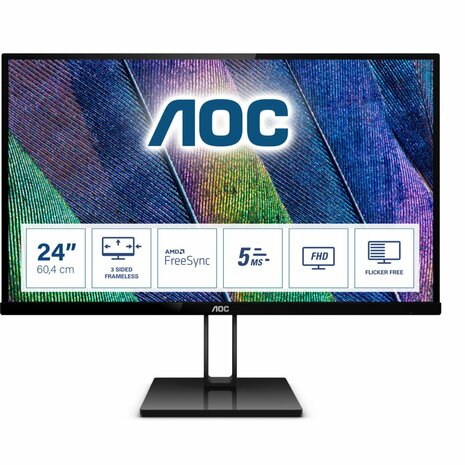 AOC V2 24V2Q computer monitor 60,5 cm (23.8") 1920 x 1080 Pixels Full HD LED Zwart