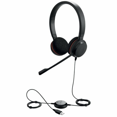 Jabra Evolve 20 MS | Bedrade On-Ear USB Headset | Zwart