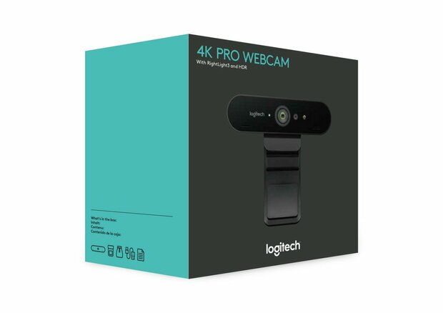 Logitech Brio webcam 13 MP 4096 x 2160 Pixels USB 3.2 Gen 1 (3.1 Gen 1) Zwart