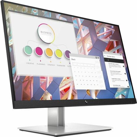 HP E-Series E24 G4 60,5 cm (23.8") 1920 x 1080 Pixels Full HD LCD Zwart, Zilver