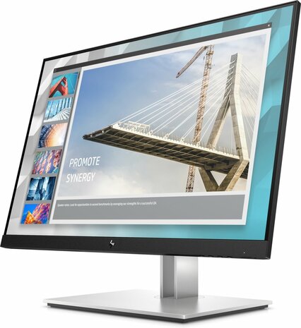 HP E-Series E24i G4 61 cm (24") 1920 x 1200 Pixels WUXGA Zwart, Zilver