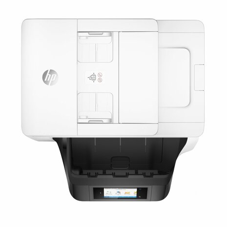 HP OfficeJet Pro 8730 All-in-One printer, Printen, kopiëren, scannen, faxen, Invoer voor 50 vel; Printen via USB-poort aan voorzijde; Scans naar e-mail/pdf; Dubbelzijdig printen