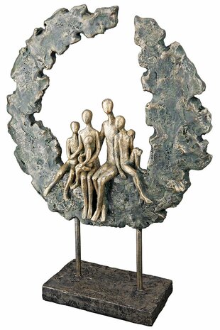 Sculptuur 'Familie' ronde cirkel gezin