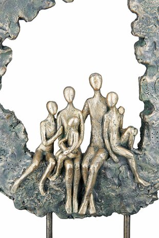 Sculptuur 'Familie' ronde cirkel gezin