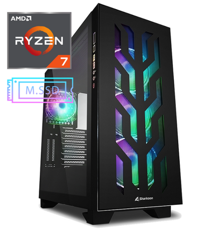 HighEnd GamePC AMD Ryzen 7 5800X - 32GB - 1000GB M.2 SSD - RTX4070 Ti