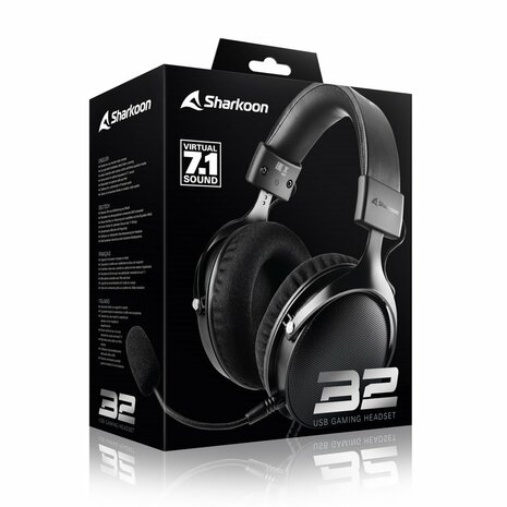 Sharkoon B2 | On-Ear Gaming Headset 3,5mm Connector | Zwart