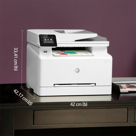 HP Color LaserJet Pro MFP M283fdw, Printen, kopiëren, scannen, faxen, Printen via USB-poort aan voorzijde; Scannen naar e-mail; Dubbelzijdig printen; ADF voor 50 vel ongekruld