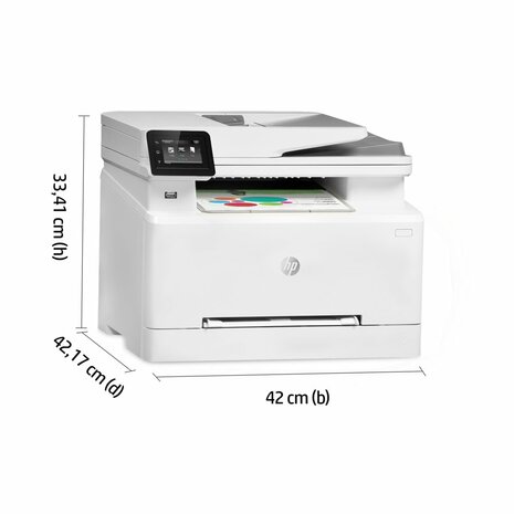 HP Color LaserJet Pro MFP M283fdw, Printen, kopiëren, scannen, faxen, Printen via USB-poort aan voorzijde; Scannen naar e-mail; Dubbelzijdig printen; ADF voor 50 vel ongekruld