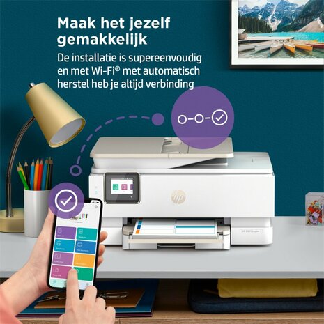 HP ENVY HP Inspire 7920e All-in-One printer, Kleur, Printer voor Thuis en thuiskantoor, Printen, kopiëren, scannen, Draadloos; HP+; Geschikt voor HP Instant Ink; Automatische documentinvoer