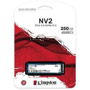 Kingston SNV2S/250G NV2 SSD, 250GB, M.2, PCIe Gen4 NVM, 1300 MB/s
