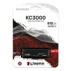 Kingston SKC3000S/1024G KC3000 SSD, 1TB, M.2 NVMe, PCIe 4.0, 3D TLC, 7000/ 6000 MB/s, Black