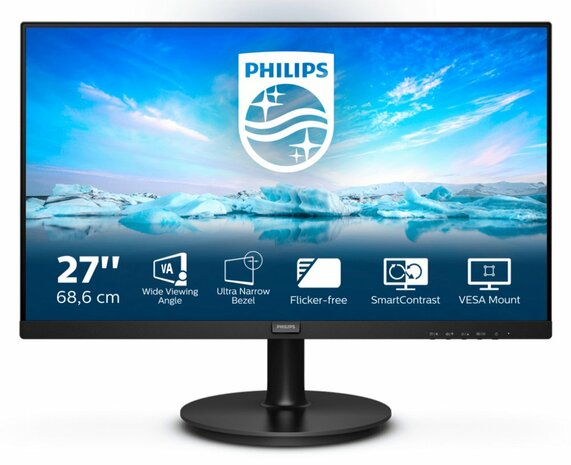 Philips V Line 271V8LA/00 LED display 68,6 cm (27") 1920 x 1080 Pixels Full HD Zwart