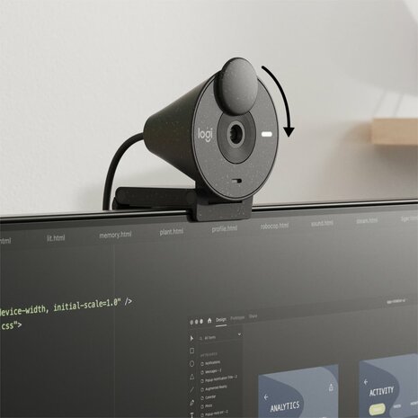 Logitech Brio 300 webcam 2 MP 1920 x 1080 Pixels USB-C Grafiet