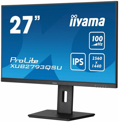 iiyama ProLite XUB2793QSU-B6 LED display 68,6 cm (27") 2560 x 1440 Pixels Quad HD Zwart