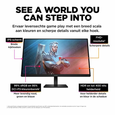 MON HP Omen 27Inch IPS 165Hz DisplayPort, 2x HDMI 1ms