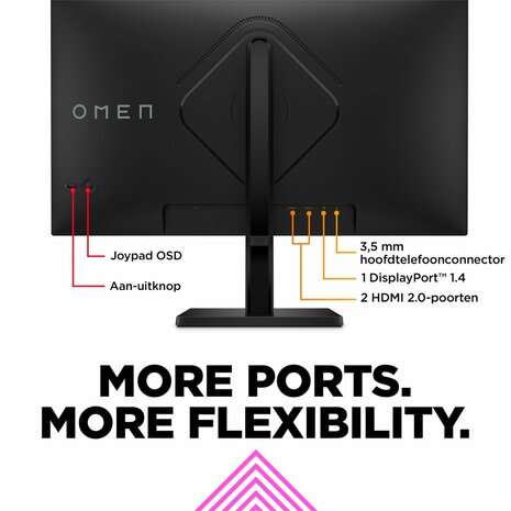 MON HP Omen 27Inch IPS 165Hz DisplayPort, 2x HDMI 1ms