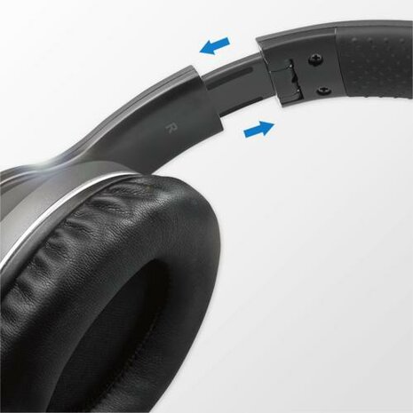 LogiLink BT0053 hoofdtelefoon/headset Draadloos Hoofdband Muziek Bluetooth Zwart