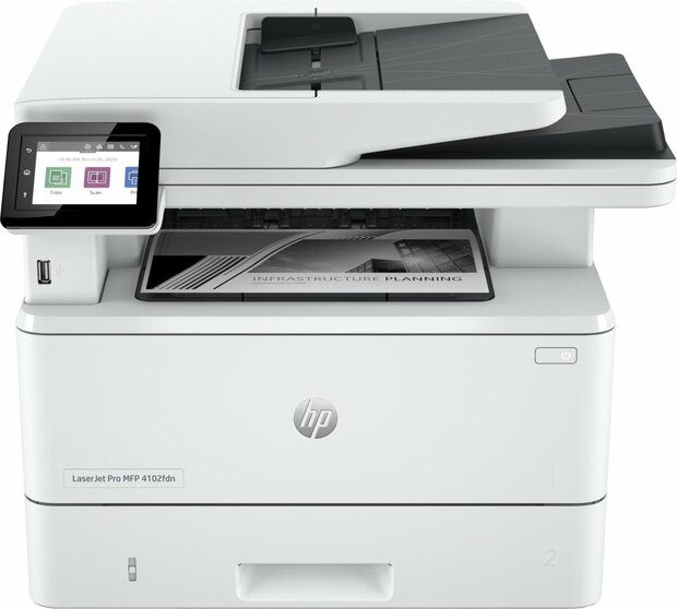 HP LaserJet Pro MFP 4102fdn AiO | 1200 x 1200 DPI | Zwart/Wit