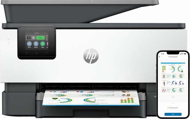 HP OfficeJet Pro 9120b | All-in-One Inkjetprinter | 4800 x 1200 DPI | Wi-Fi | Kleur | ADF