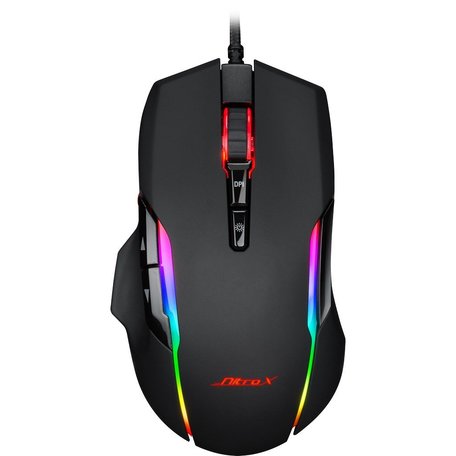 Inter-Tech Gaming-muis GT-200 RGB, zwart