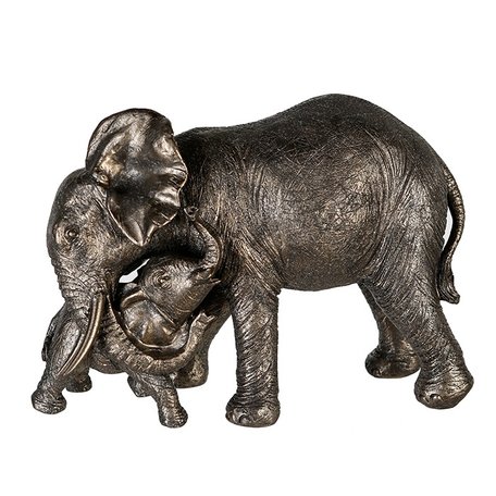 Sculptuur Olifant met jong