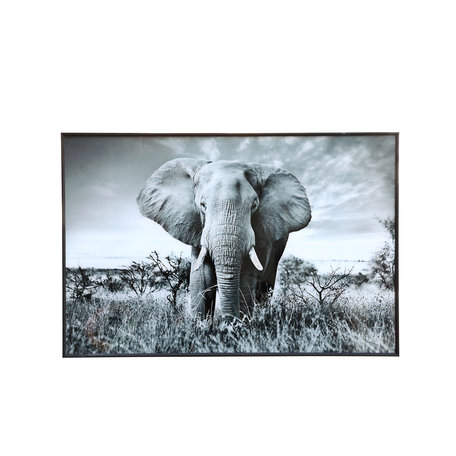 PTMD Melani Glass Art wall picture elephant big
