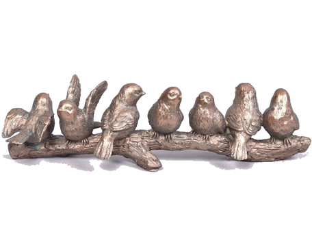 Vogels op tak decoratie 7 brons