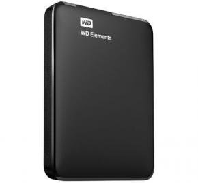 Western Digital WDBUZG0010BBK-WESN Elements SE Black External HDD, 1TB, USB3.1 Gen1, 5400RPM