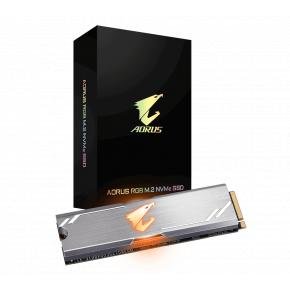 Gigabyte GP-ASM2NE2256GTTDR Aorus RGB SSD, 256 GB, M.2 NVME, 3D TLC, 3100/ 1050 MB/s, 180K/ 240K