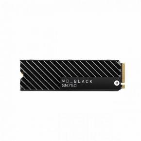 Western Digital WDS100T3XHC SN750 Black SSD w/ heatsink, 1 TB, M.2 NVMe, PCIe3x4, 3430/ 3000 MB/s