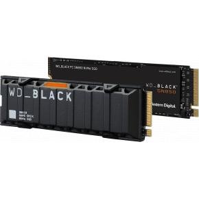 Western Digital WDS500G1XHE SN850 Black SSD w/ heatsink, 500GB, M.2 NVMe, 7000/ 4100 MB/s, TLC