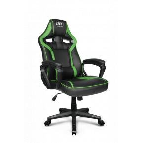 L33T Gaming 160567 Extreme Gaming Chair - GREEN, PU leather, Class-4 gas lift