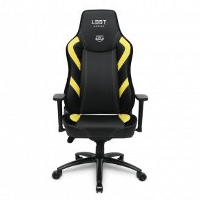 L33T Gaming 160442 E-Sport Pro Excellence (L) (PU) Black - Yellow decor, PU leather, Gas-lift