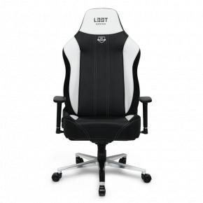 L33T Gaming 160444 E-Sport Pro Ultimate (XXL) (PU) Black - White decor, PU leather, Class-4 gas-lift