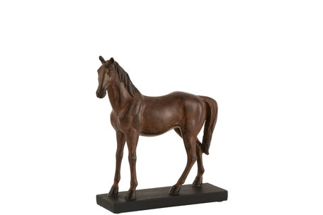 Sculptuur paard bruin