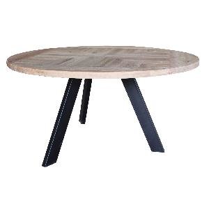 Oakly Table naturel rond metalen frame 78 cm hoog PTMD