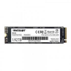 Patriot P310P192TM28P310 P310 SSD, 1920 GB, M.2 2280, RETAIL, 2100/ 1800 MB/s, 280K/ 250K IOPS