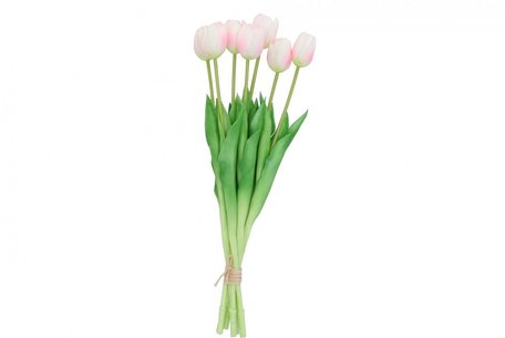 Silk tulip 7x pink 43cm