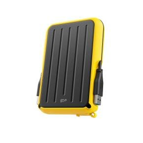 Silicon Power SP050TBPHD66LS3Y Armor A66 portable HDD, 5 TB, USB 3.2 Gen 1, Black, Yellow