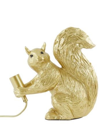Tafellamp E14 22,5x25 cm SQUIRREL goud eekhoorn