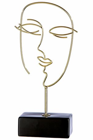 Design sculptuur metaal gezicht