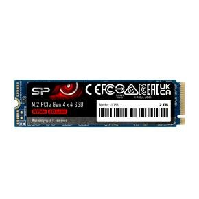 Silicon Power SP250GBP44UD8505 UD85 SSD, 250 GB, M.2, PCIe Gen 4x4, 3300 MB/s, 3D NAND HBM, Black