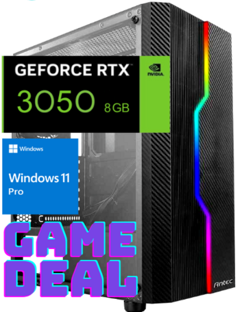 GamePC AMD Ryzen 5 5500 - 16GB - 1000GB M.2 SSD - RTX3050 Windows11