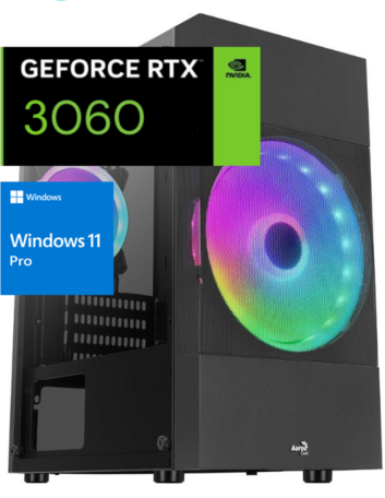 Atomic GamePC AMD Ryzen 5 5500 - 32GB - 1000GB M.2 SSD - RTX3060 Windows11